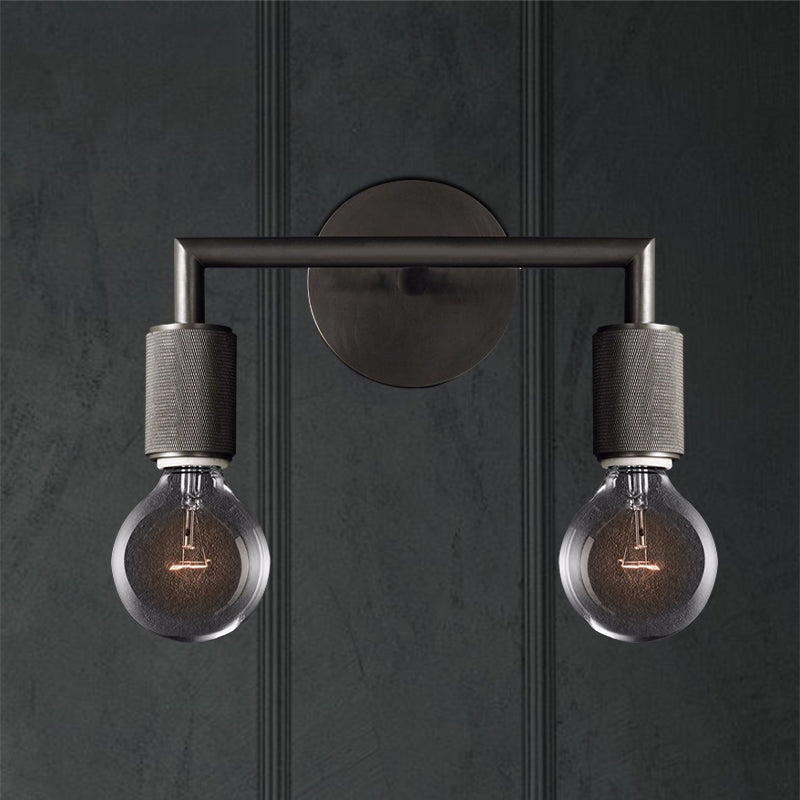 Wandleuchte Messing Metall Doppelbulb Wandlampe