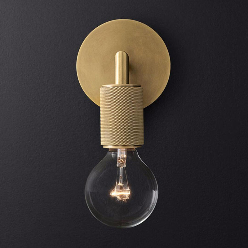 Wandleuchte Messing Metall Doppelbulb Wandlampe