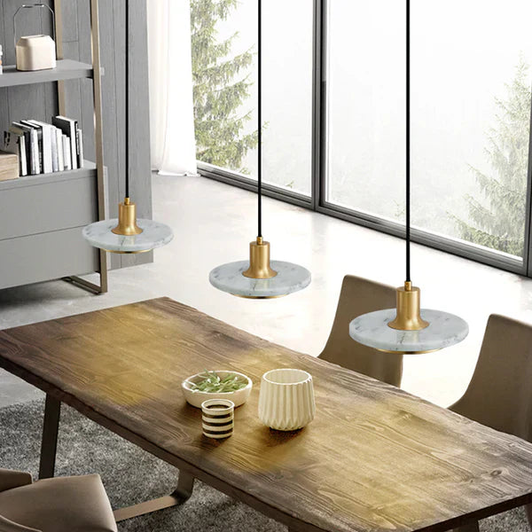 Moderner minimalistischer Marmorlampenanhänger für Home- und Bürodekor