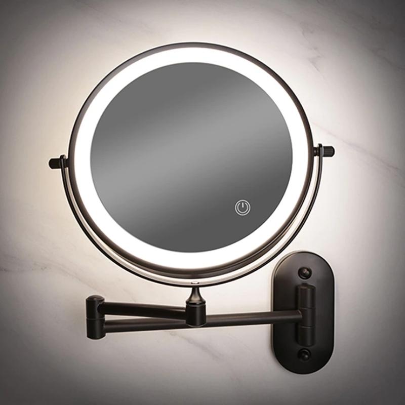 LED Make-up Spiegel Wiederaufladbar - Vergrößerung mit Touch-Beleuchtung