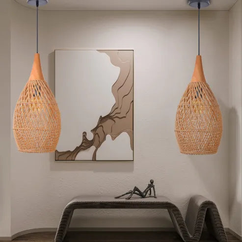 Garduru - beleuchtung wabi-sabi stil, licht trommel lampe hängenden lampenschirm