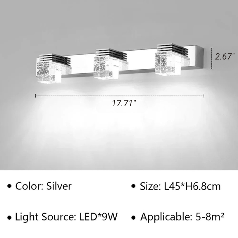 Moderne LED Wandleuchte Kristall Wandlampe Spiegel Dekor Beleuchtungseinrichtung
