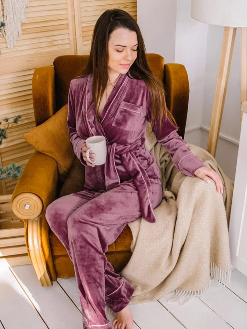 Luxuriöses Samt Pyjama-Set