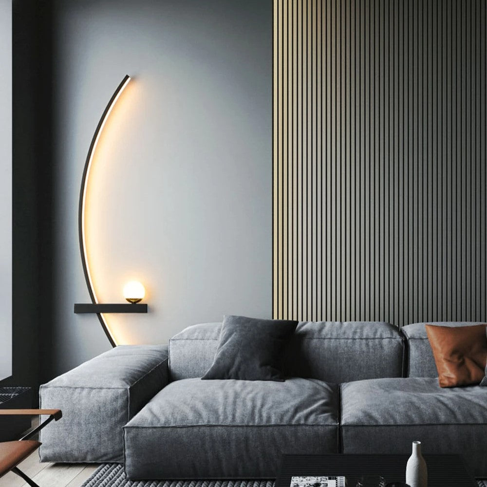 Kurvsfär – Minimalistische LED-Wandleuchte