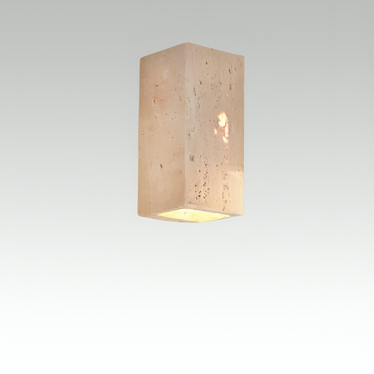 Wandleuchte Travertinstein LED Auf Ab