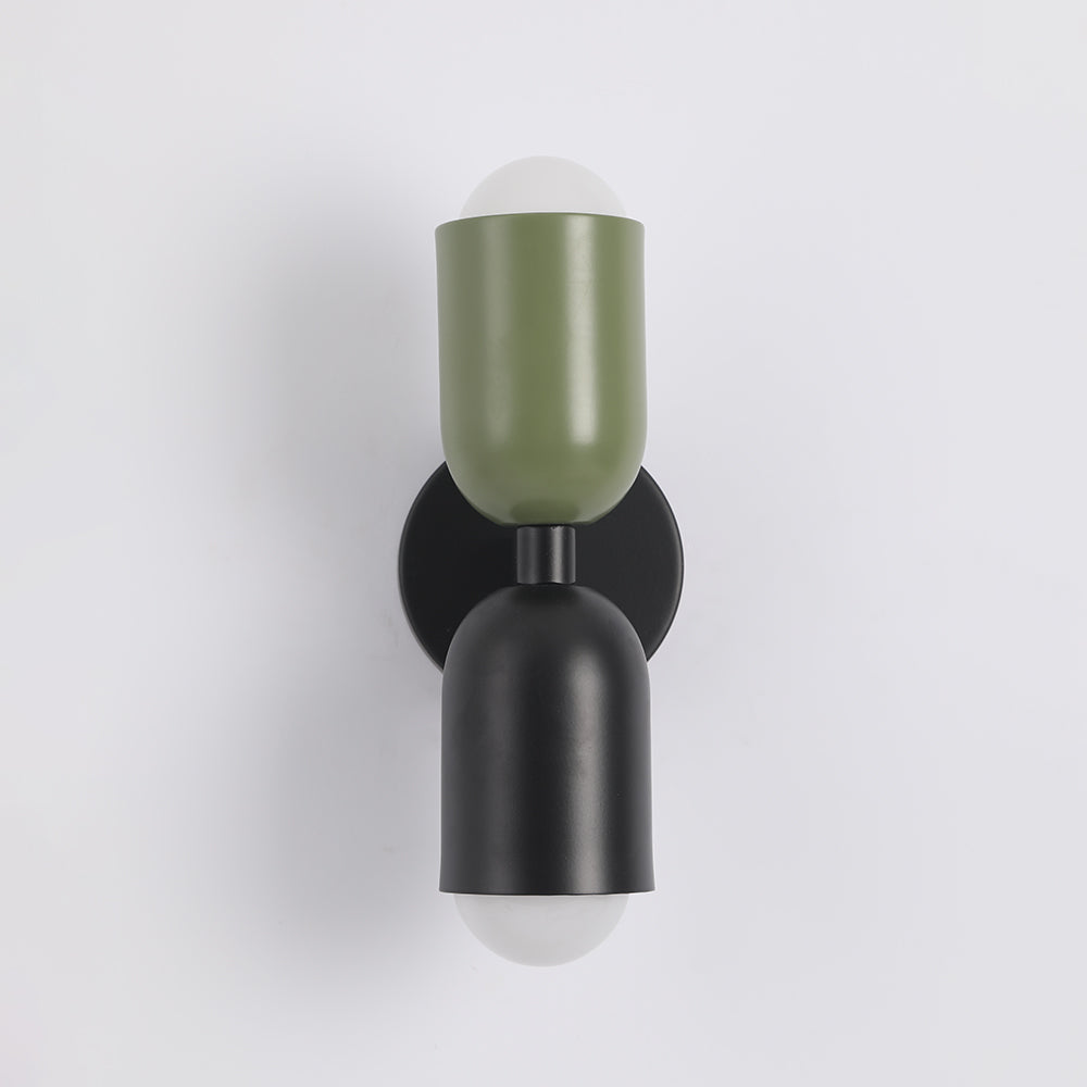 Morandi Moderne LED-Wandleuchte 2-flammig Schwarz Innen/Flur Metall