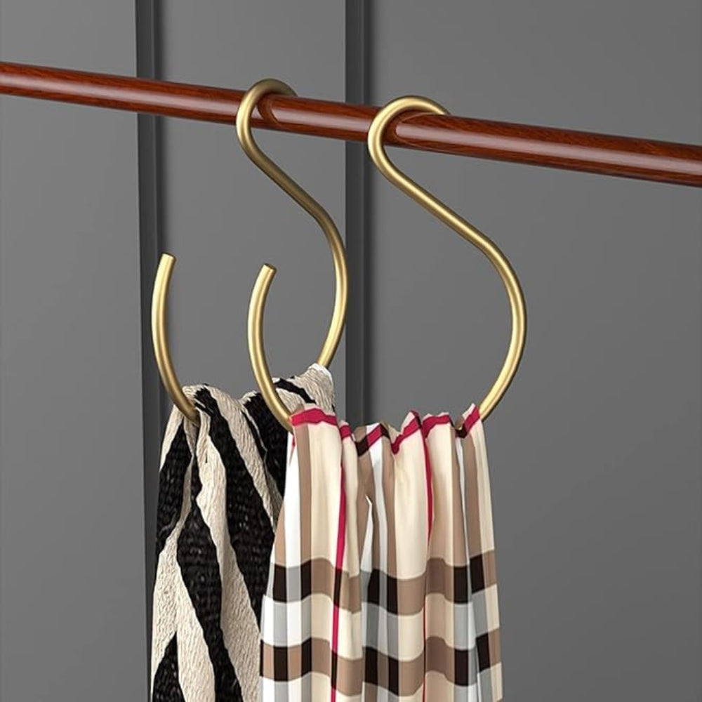 5-teilige matte S-Haken Kleiderbügel-Organizer aus langlebigem Metall für Küche und Badezimmer - Perfekt zum Aufräumen und Dekorieren