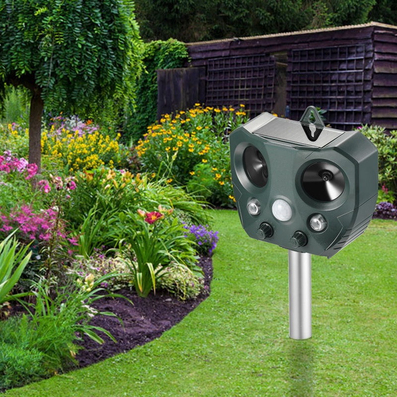 Solarenergie Ultraschall Schädlingsbekämpfung für Tiere im Garten