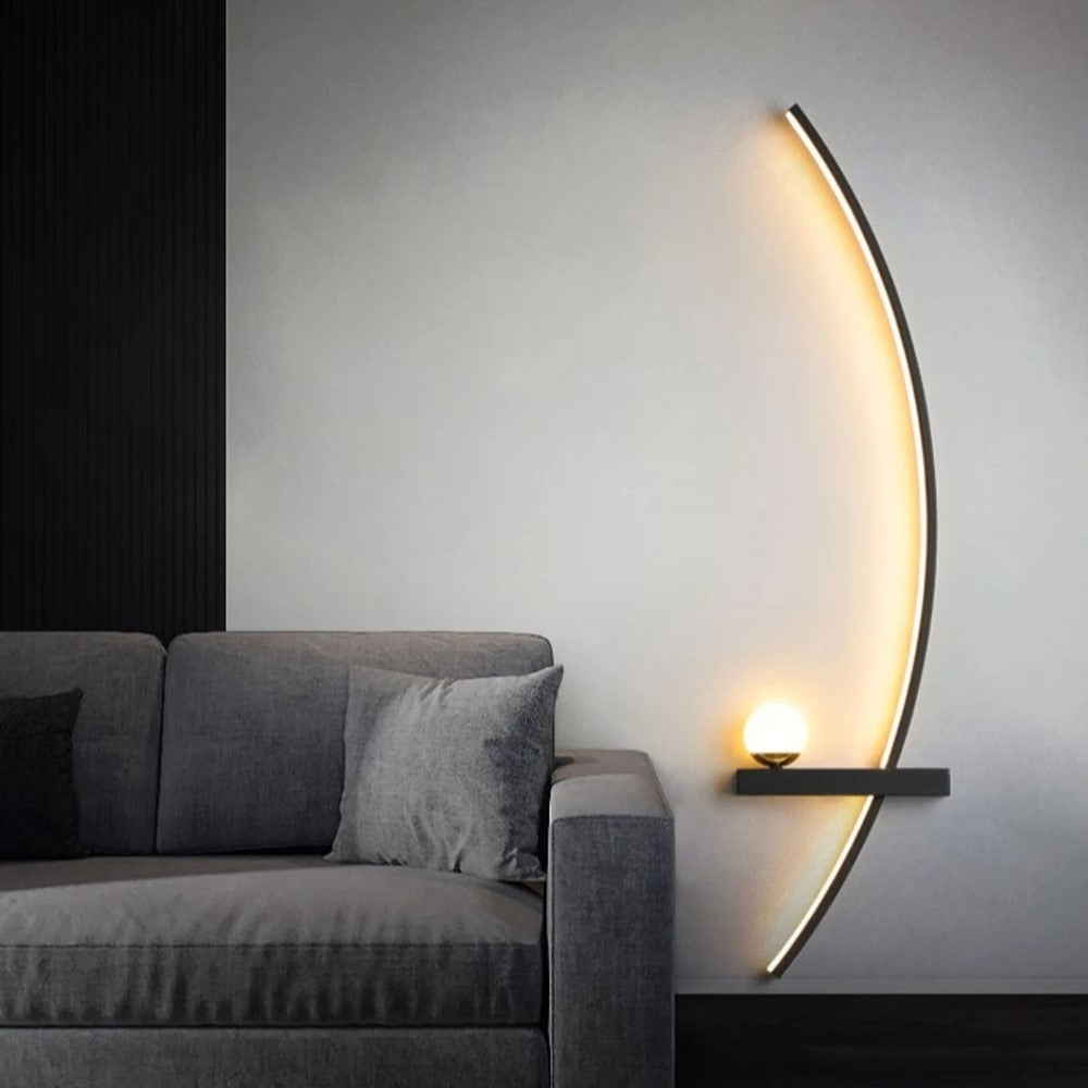 Kurvsfär – Minimalistische LED-Wandleuchte