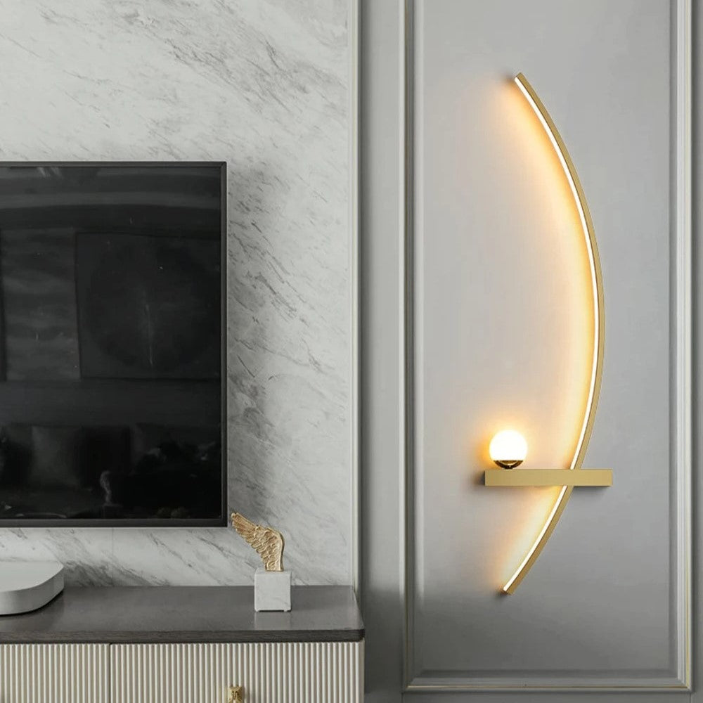 Kurvsfär – Minimalistische LED-Wandleuchte