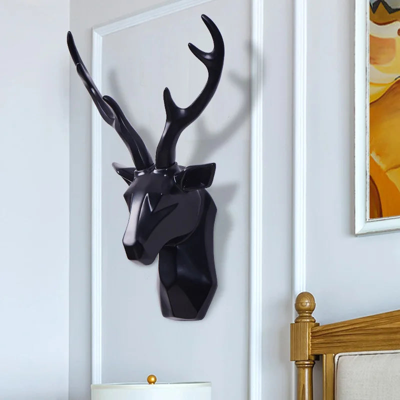 3D Gold Reh Kopf Wand Kunst für eine Luxuriöse Atmosphäre
