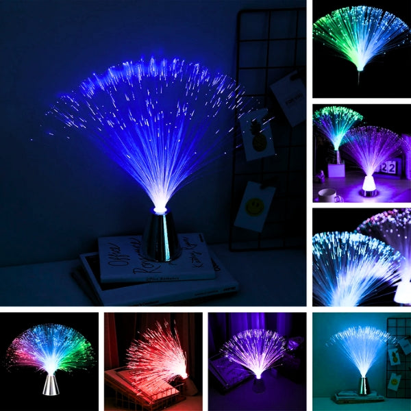 Garduru - Glasfaserlampe mit Kristallsockel