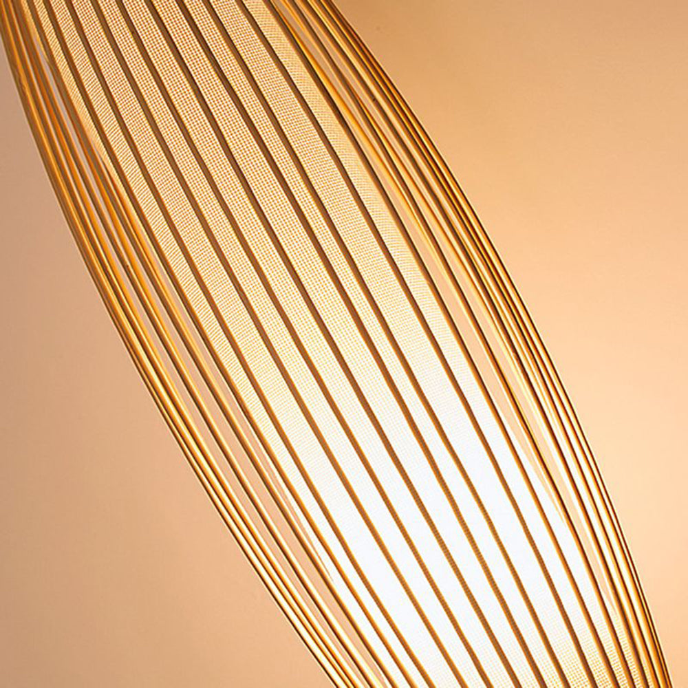 Muto Japanische LED-Wandleuchte – Innenbereich – Schlafzimmer/Wohnzimmer – Bambus