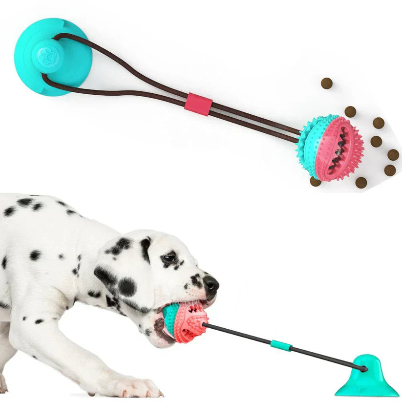 Pawelux Interaktive Saugnapf Hundespielzeug - Haltbares, ungiftiges Kauspielzeug für Hunde & Katzen, fördert gesundes Spielen und Mundgesundheit