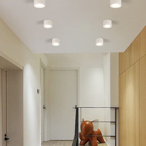 Garduru - Nordischer Zylinderschwenkspot LED Deckenlampe für flache Montage