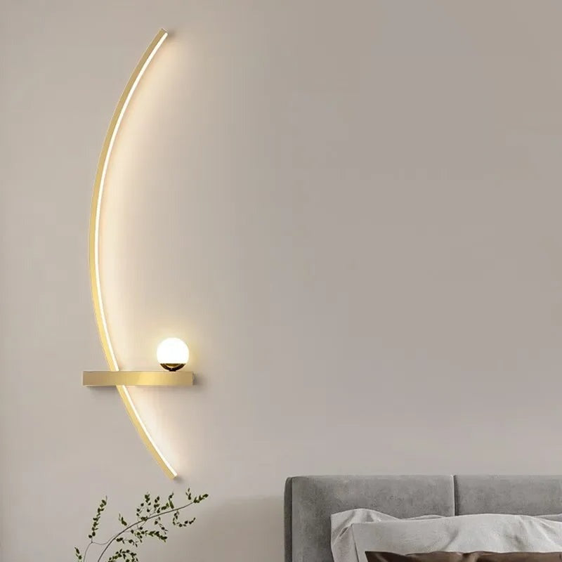 Kurvsfär – Minimalistische LED-Wandleuchte