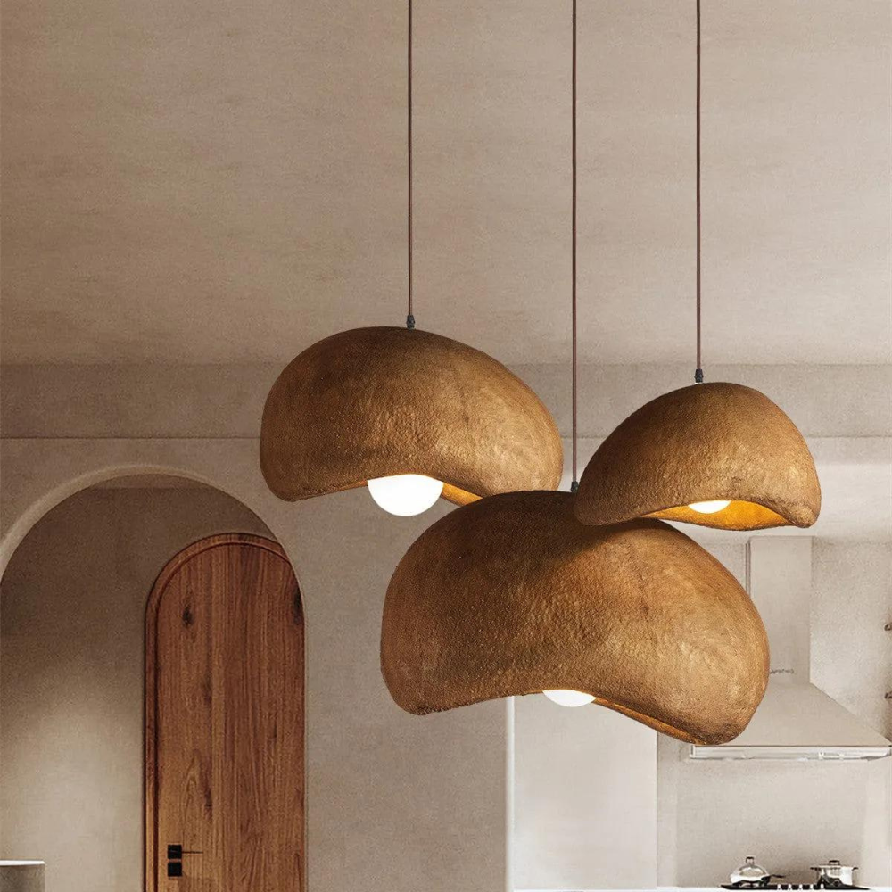 Japandi Stil Wabi-Sabi Wolken-Deckenlampe – Höhenverstellbar, Hochwertiges Harz, 40cm & 50cm Aufbau-Deckenleuchte