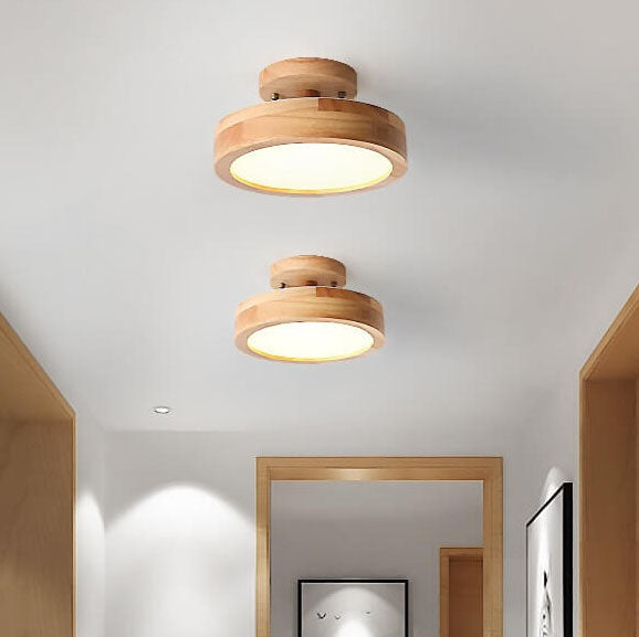 Garduru - Nordic Log Ronde LED Halbeinbaudeckenlampe