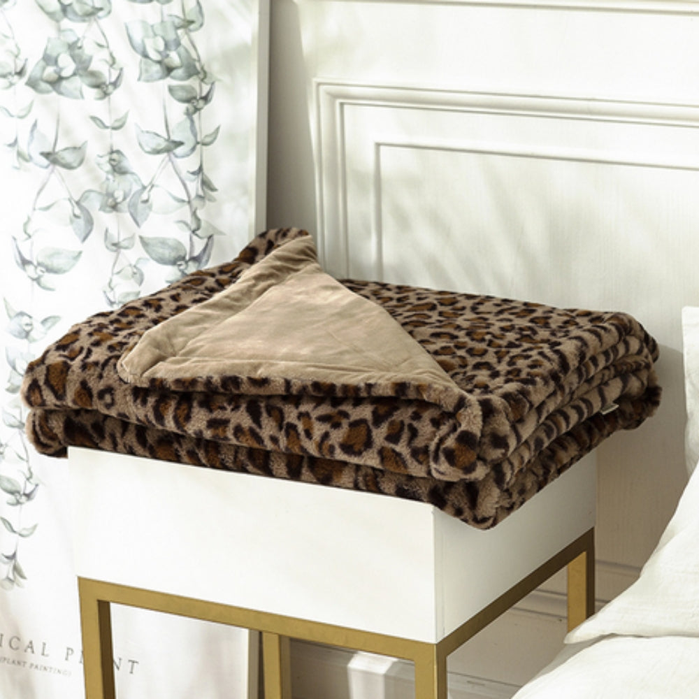 Wild Eleganz Leopardenmuster Decke