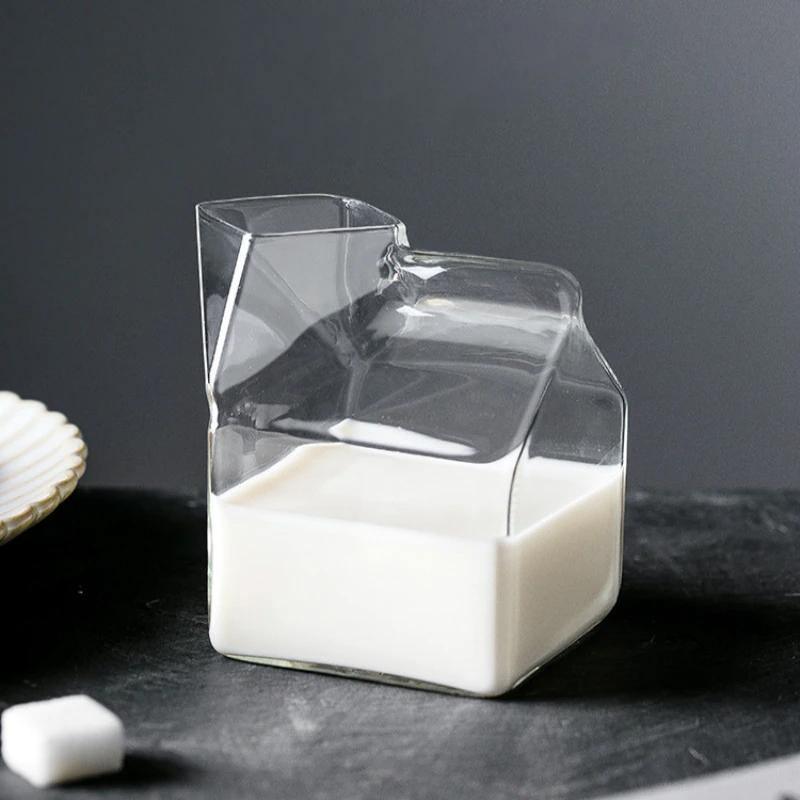 Kompakte Glas Milchkarton Tasse