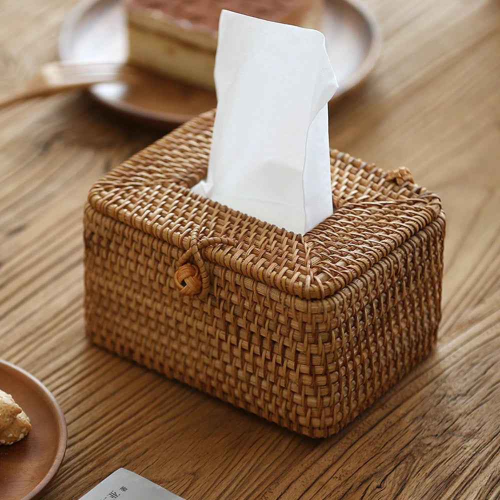 Garduru Rattan-Box für Taschentücher – Individuell Gestaltet