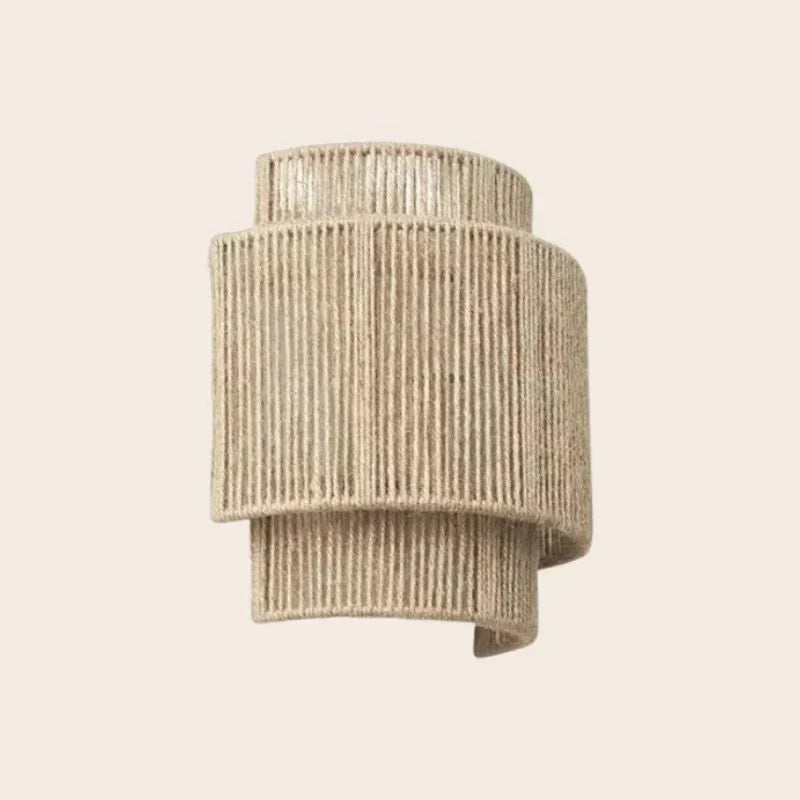 Geflochtene Rattan-Wandleuchte