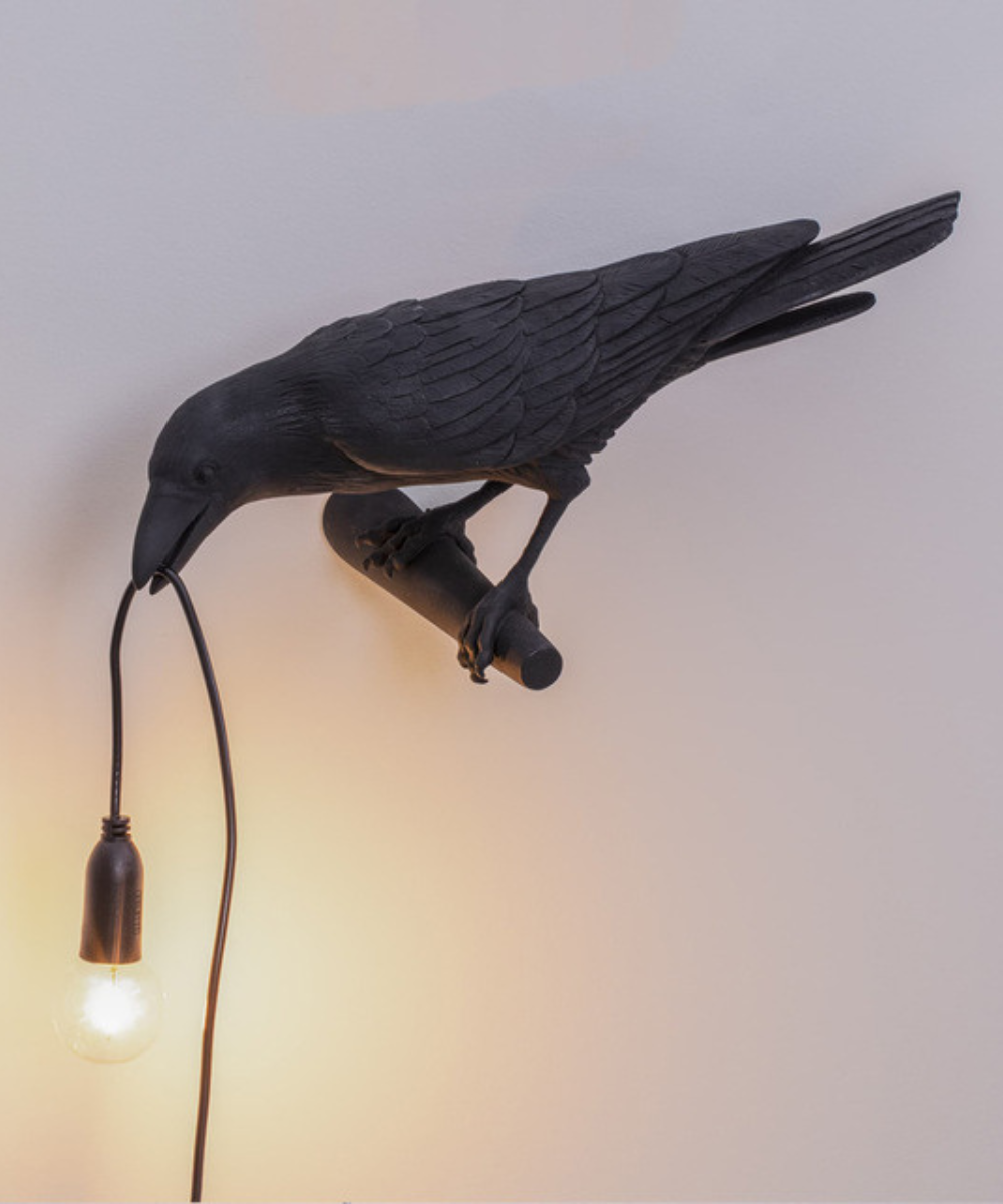Krähen-Tischlampe – Einzigartige und künstlerische Beleuchtung