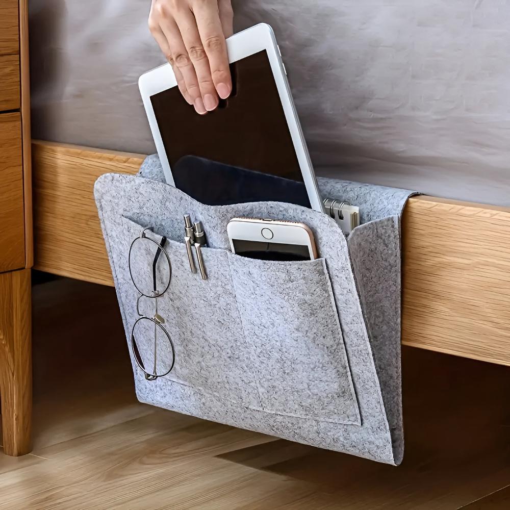 Multifunktionaler Filz Nachttisch Organizer – Platzsparende Aufbewahrungslösung für Schlafzimmer und Büro