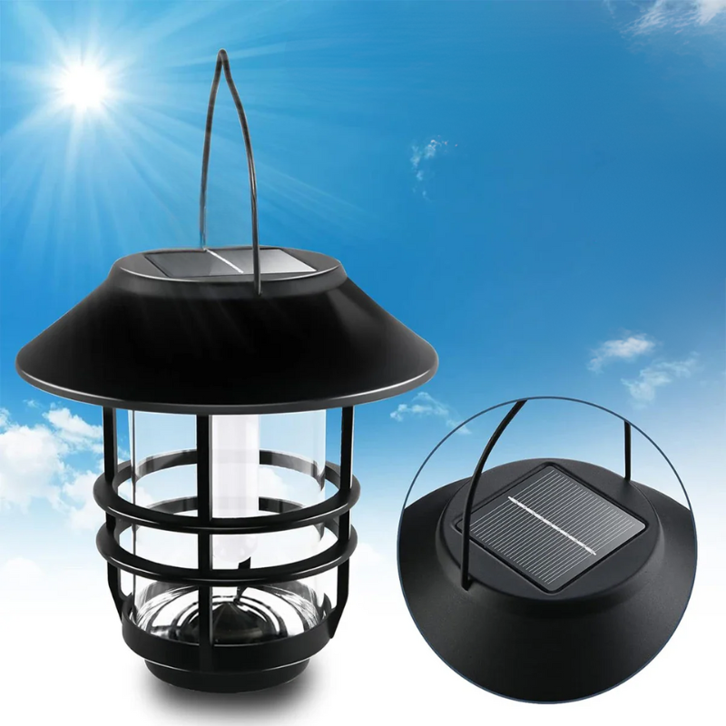 Garduru Solar Wandlampen - Flackernde Flammeffekt für Außenambiente