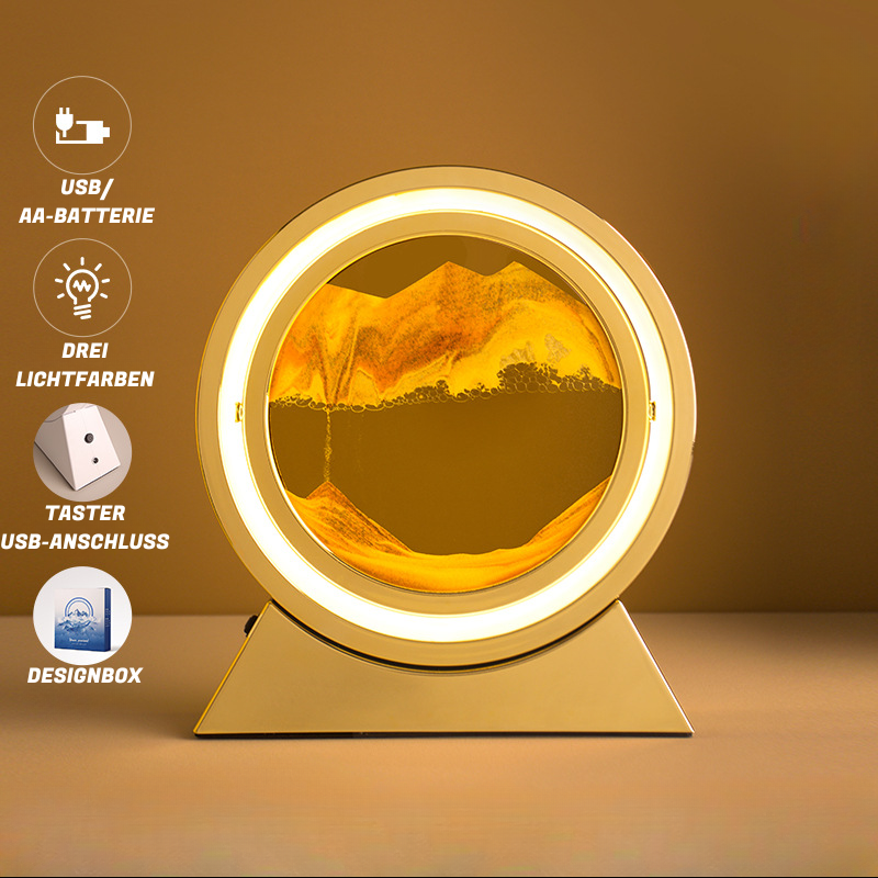 3D Sanduhr mit LED Beleuchtung - mobiles Kunstwerk, Art, WW, KW, Tageslicht