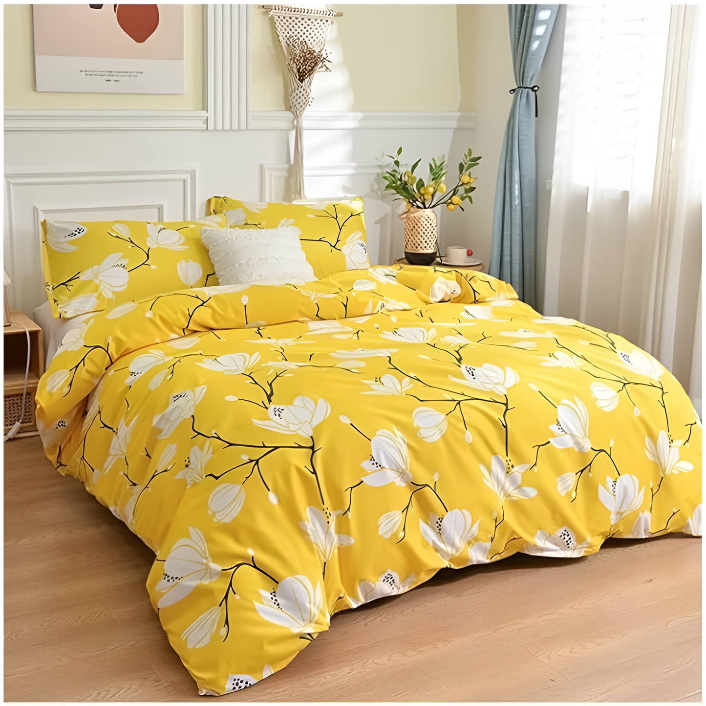 Yellow Blossom | 3-teilig Bettbezug Sets