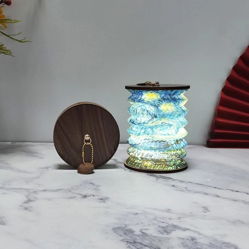 Zusammenklappbare Laterne mit warmem LED-Licht | GlowFold