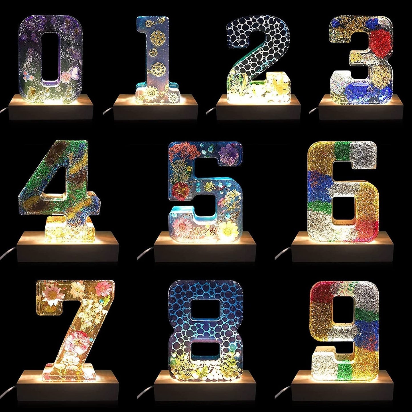 Beleuchtete florale LED-Buchstaben