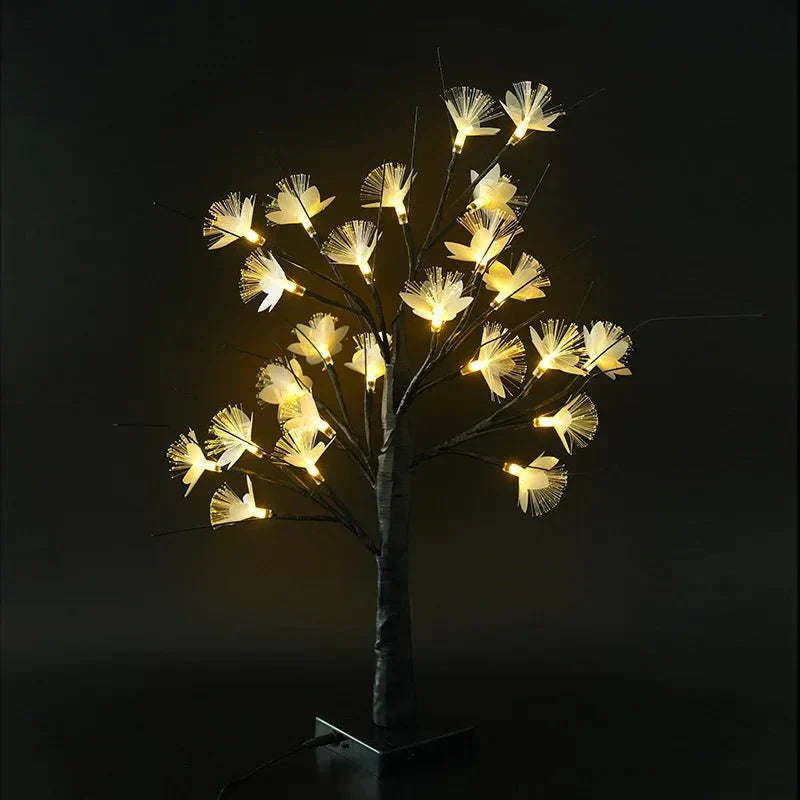 Bonsai-Lampe mit Rosen für Wohnkultur und Büroumgebungsbeleuchtung