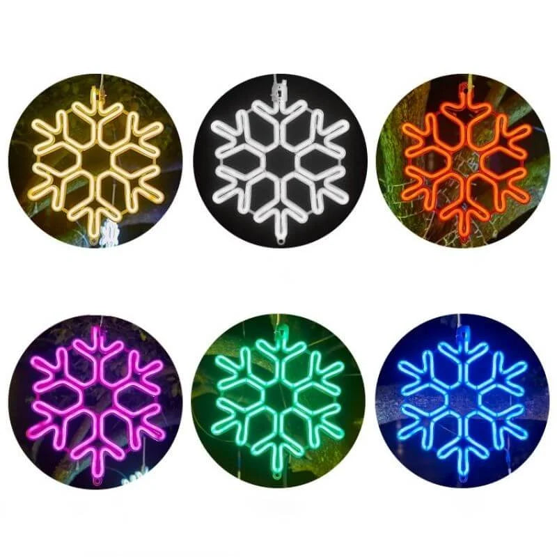 LED-Girlande Schneeflocke Wasserdicht - Weihnachtsdekoration Außen