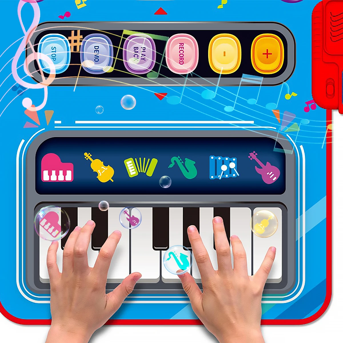 Garduru Sound Mat – Interaktive Musikmatte für Kinder mit 5 Instrumenten (Trommeln, Klavier, Geige)