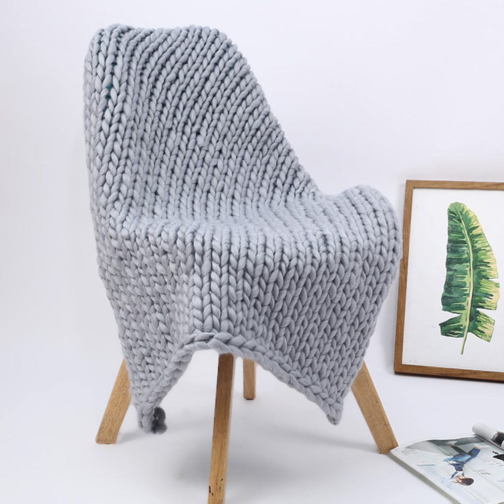 Handgemachte Dicke Strickdecke