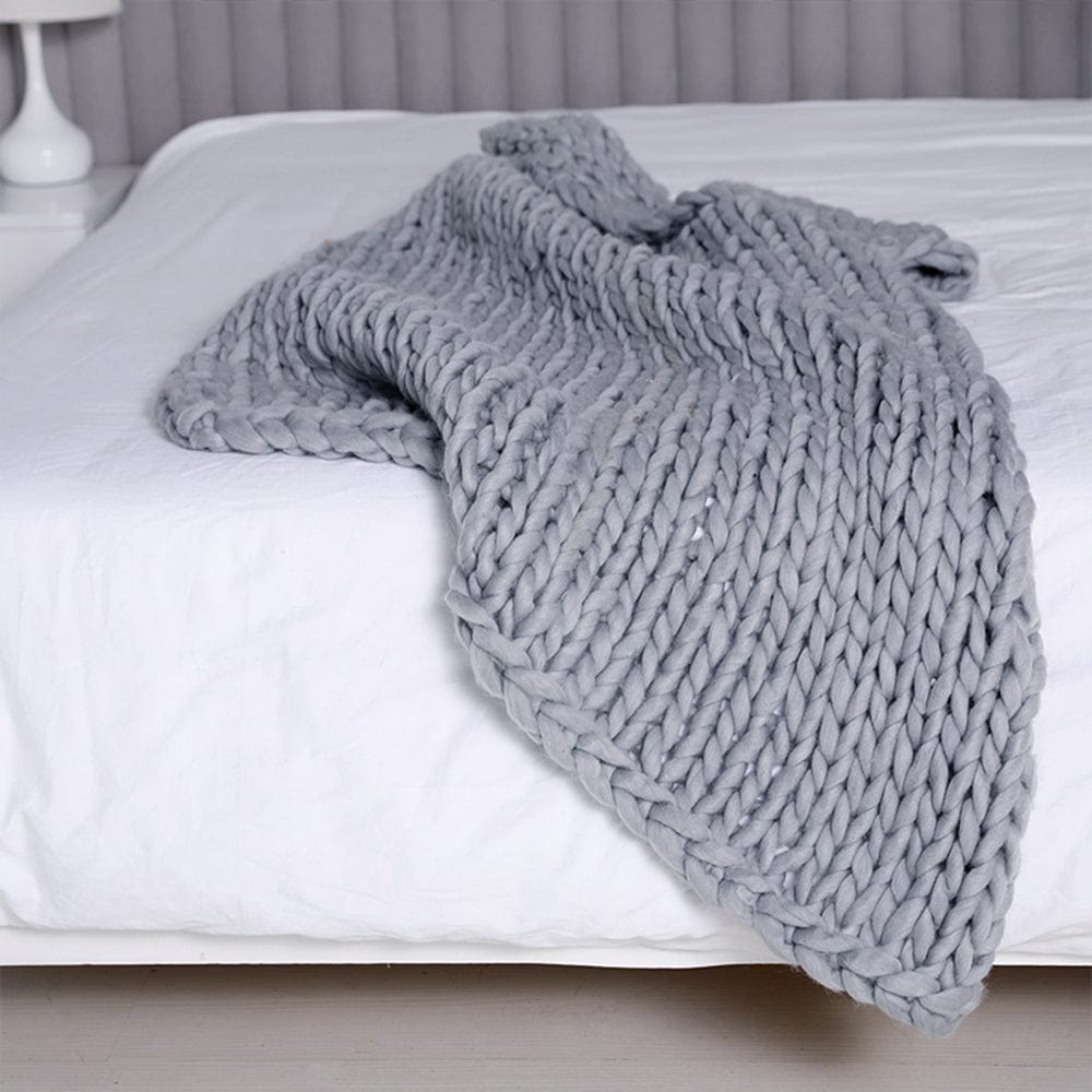 Handgemachte Dicke Strickdecke