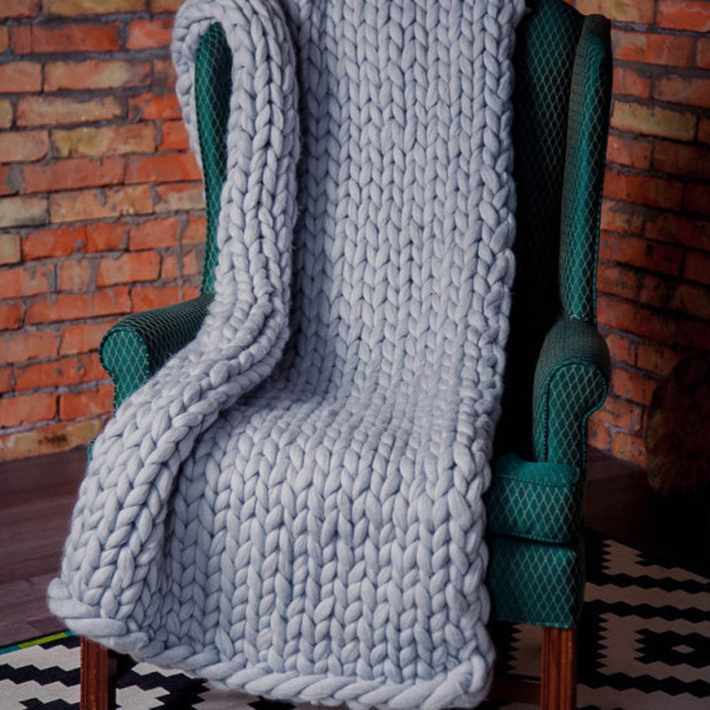 Handgemachte Dicke Strickdecke