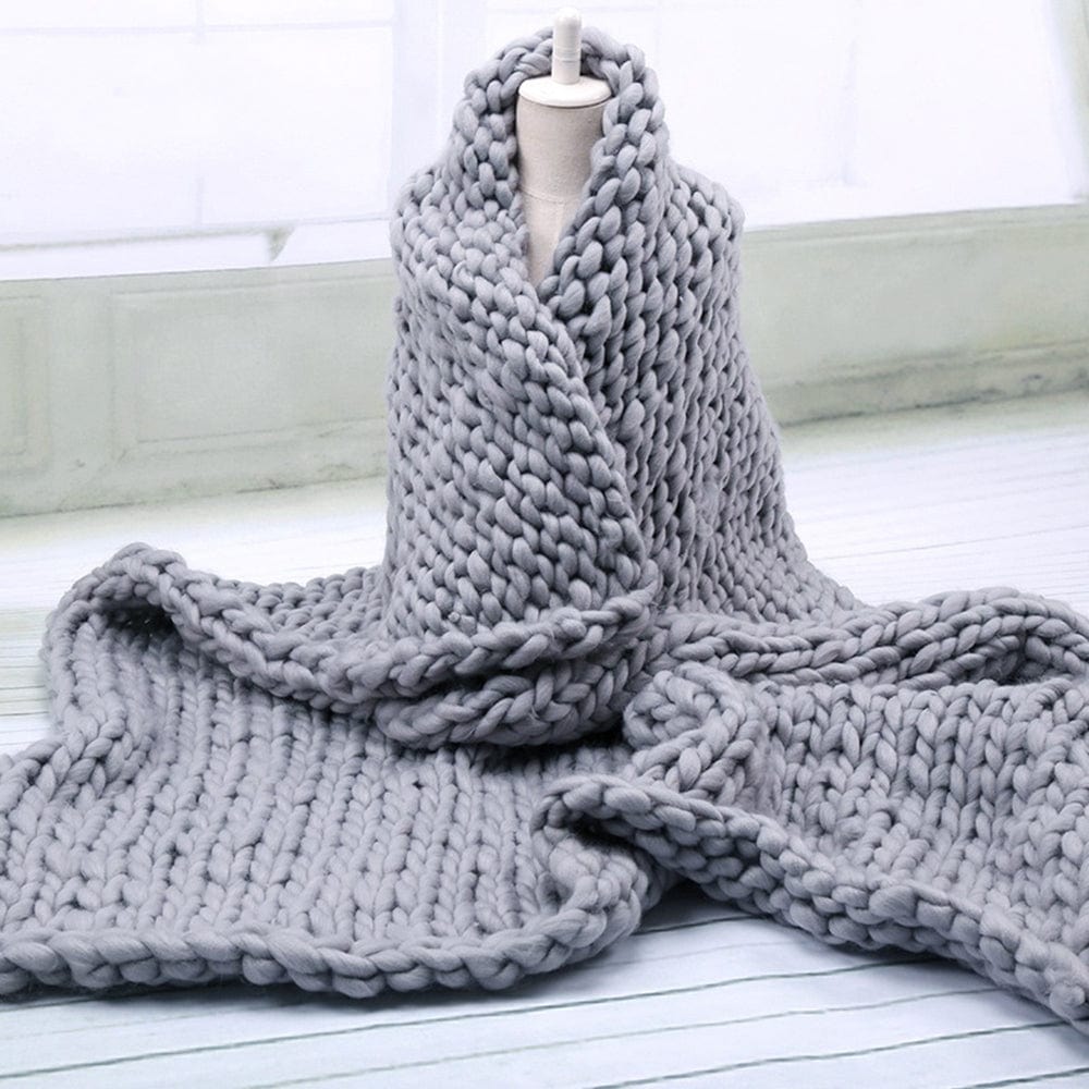 Handgemachte Dicke Strickdecke