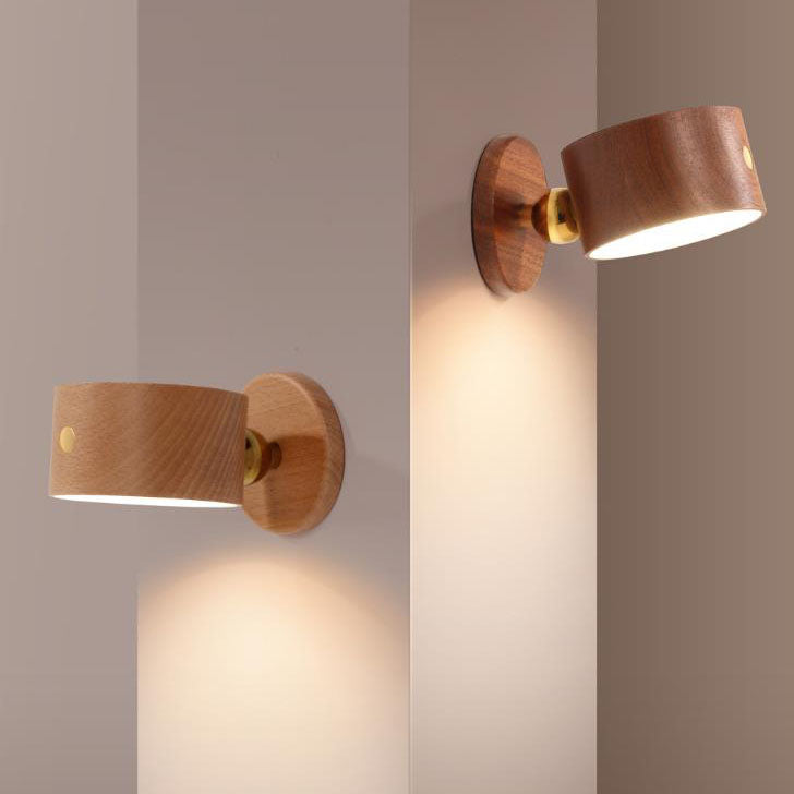 Minimalistische Holz USB wiederaufladbare Touch magnetische LED Nacht Wandleuchte Lampe Licht