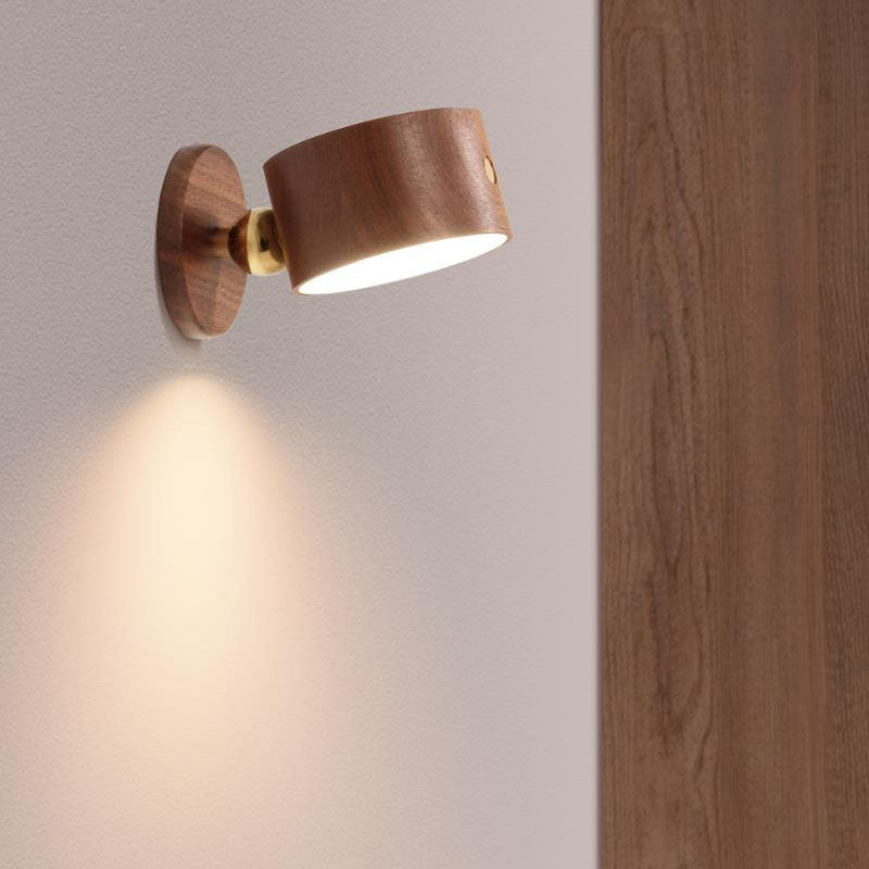 Minimalistische Holz USB wiederaufladbare Touch magnetische LED Nacht Wandleuchte Lampe Licht