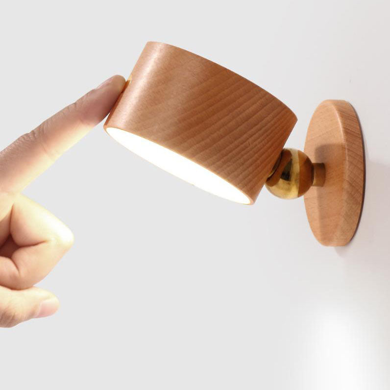 Minimalistische Holz USB wiederaufladbare Touch magnetische LED Nacht Wandleuchte Lampe Licht