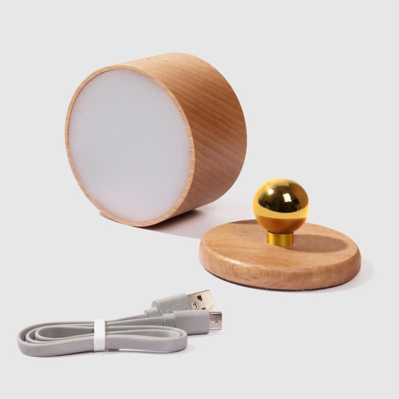 Minimalistische Holz USB wiederaufladbare Touch magnetische LED Nacht Wandleuchte Lampe Licht