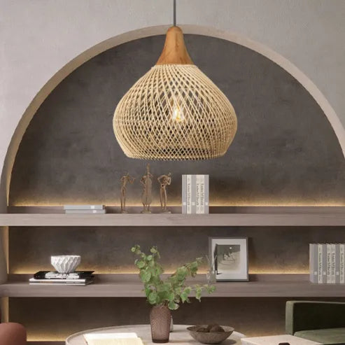Garduru - beleuchtung wabi-sabi stil, licht trommel lampe hängenden lampenschirm