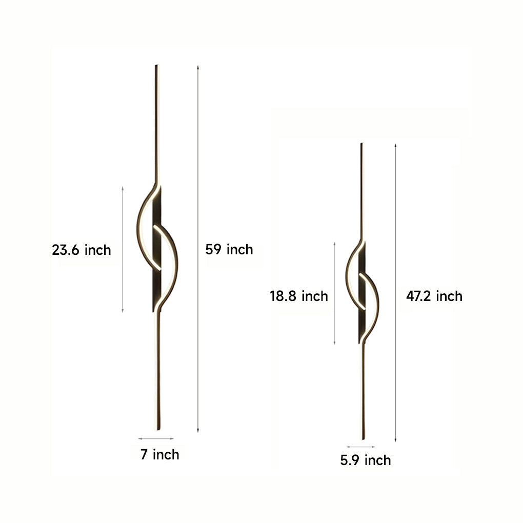 Wandleuchte Modern Schwarz Aluminium LED Leuchte