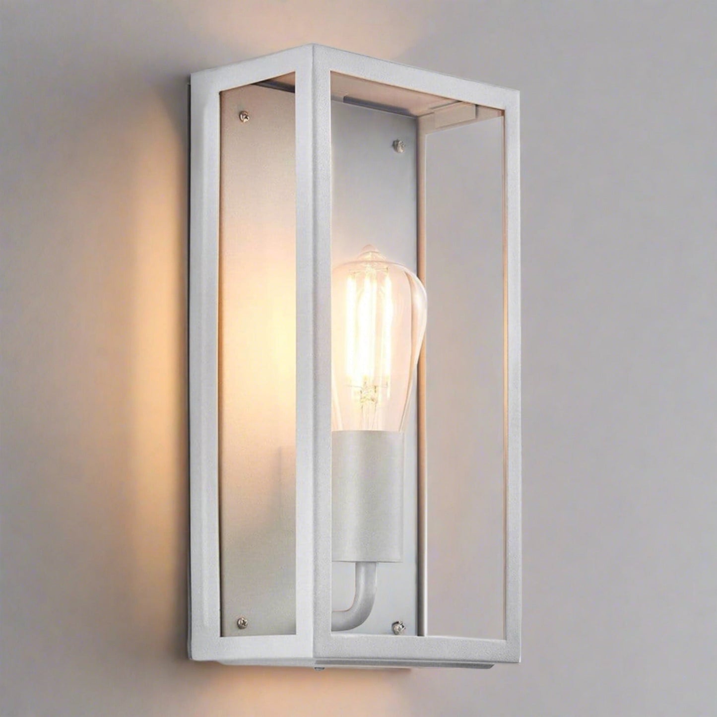Garduru - Retro Wandlampe mit Filament-Glühbirne & Modernem Metallrahmen für Wohnzimmer, Schlafzimmer & Flur