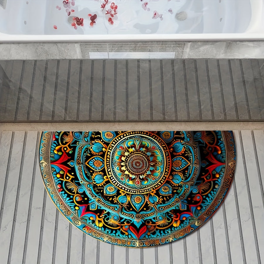 Türmatte halbrund Mandala Design Teppich