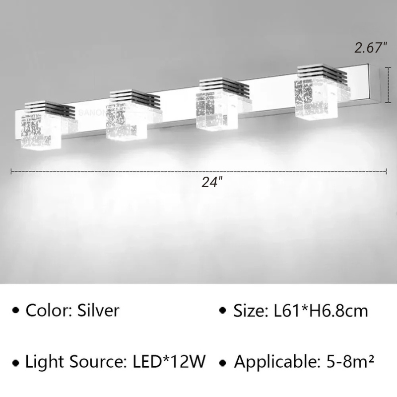 Moderne LED Wandleuchte Kristall Wandlampe Spiegel Dekor Beleuchtungseinrichtung