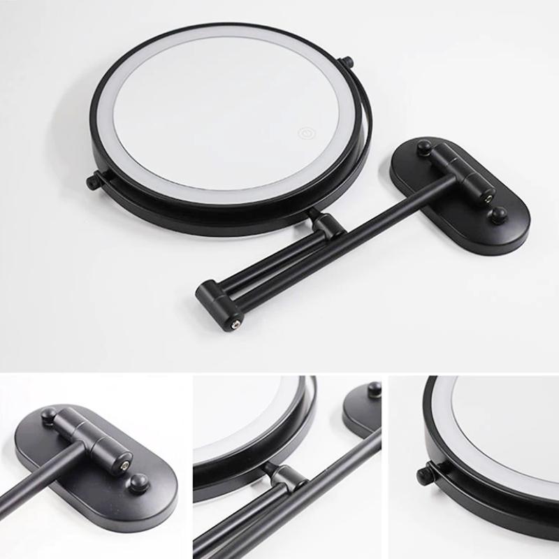 LED Make-up Spiegel Wiederaufladbar - Vergrößerung mit Touch-Beleuchtung
